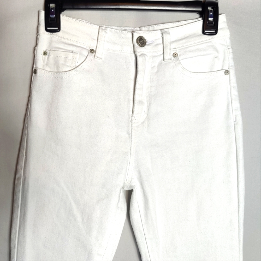 EnJean White Stretch Denim Skinny Jeans, Size 3